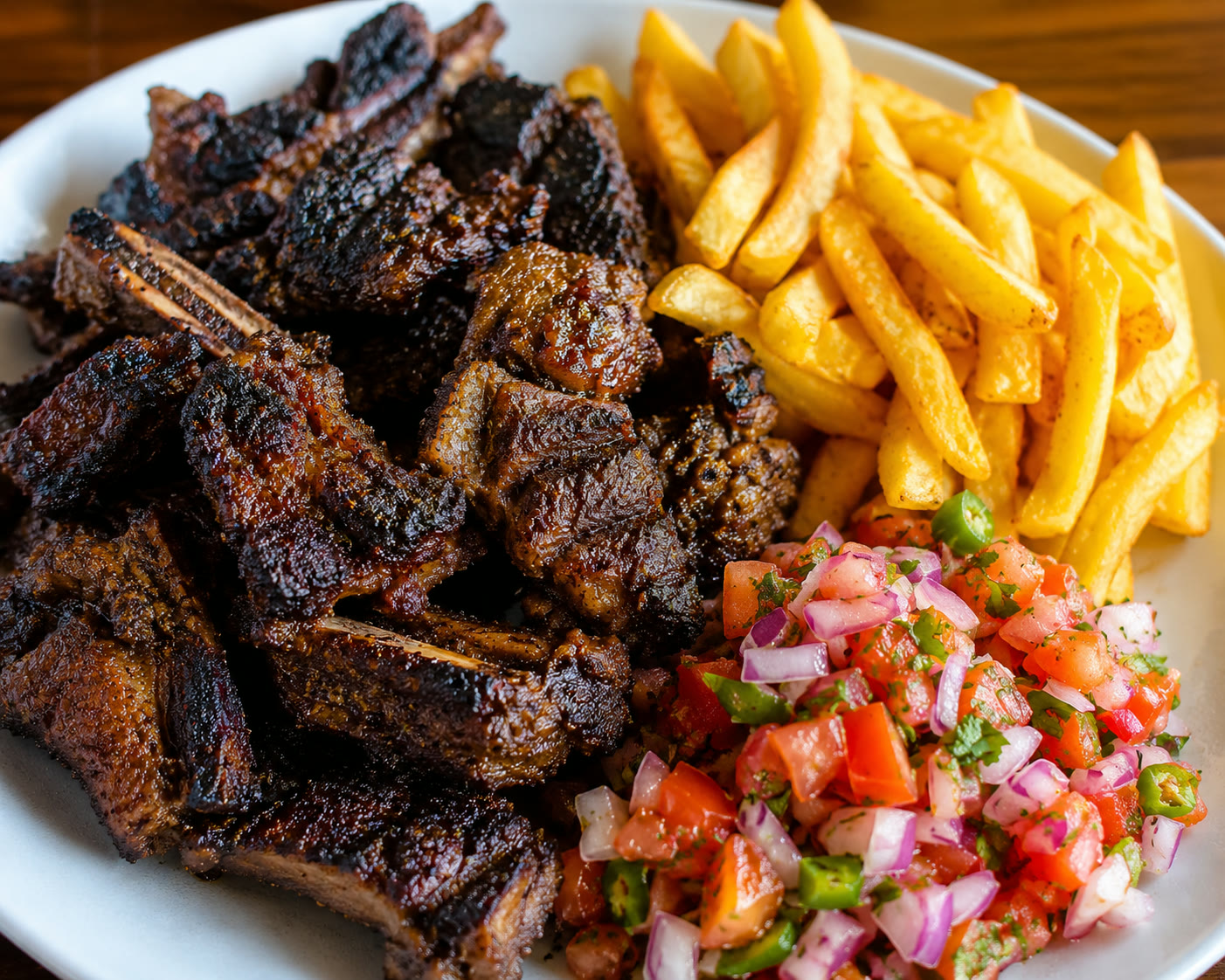 Grilled Goat Meat & Chips